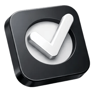 Symbole de validation 3D sur la page À propos de Rémisance